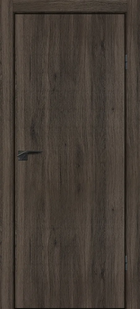 Межкомнатная дверь P-1 кромка ABS черная c 4-х ст. Дуб темный